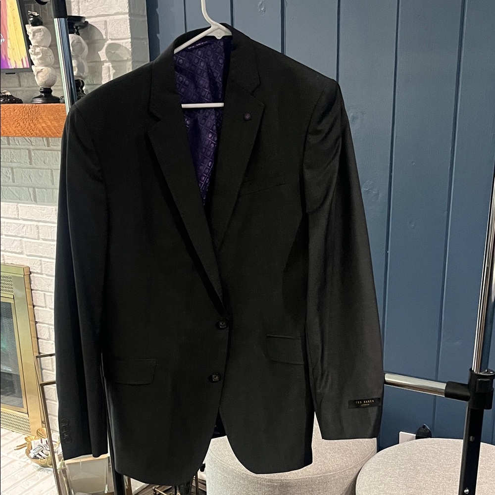 Ted Baker Black Blazer with Purple Lining